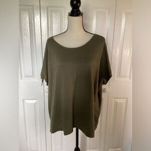 Max Studio - Women’s Olive Green Pullover Tunic - 2X